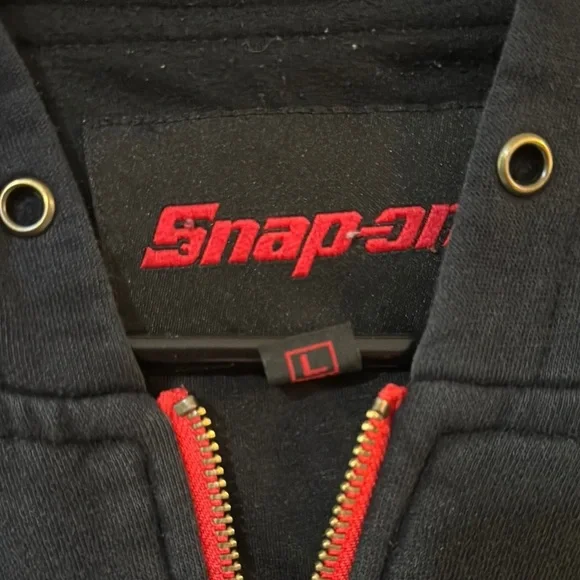 Snap-on 95 years Black Hoodie with Red Accents Men’s size Large - Picture 6 of 11